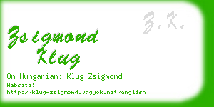 zsigmond klug business card